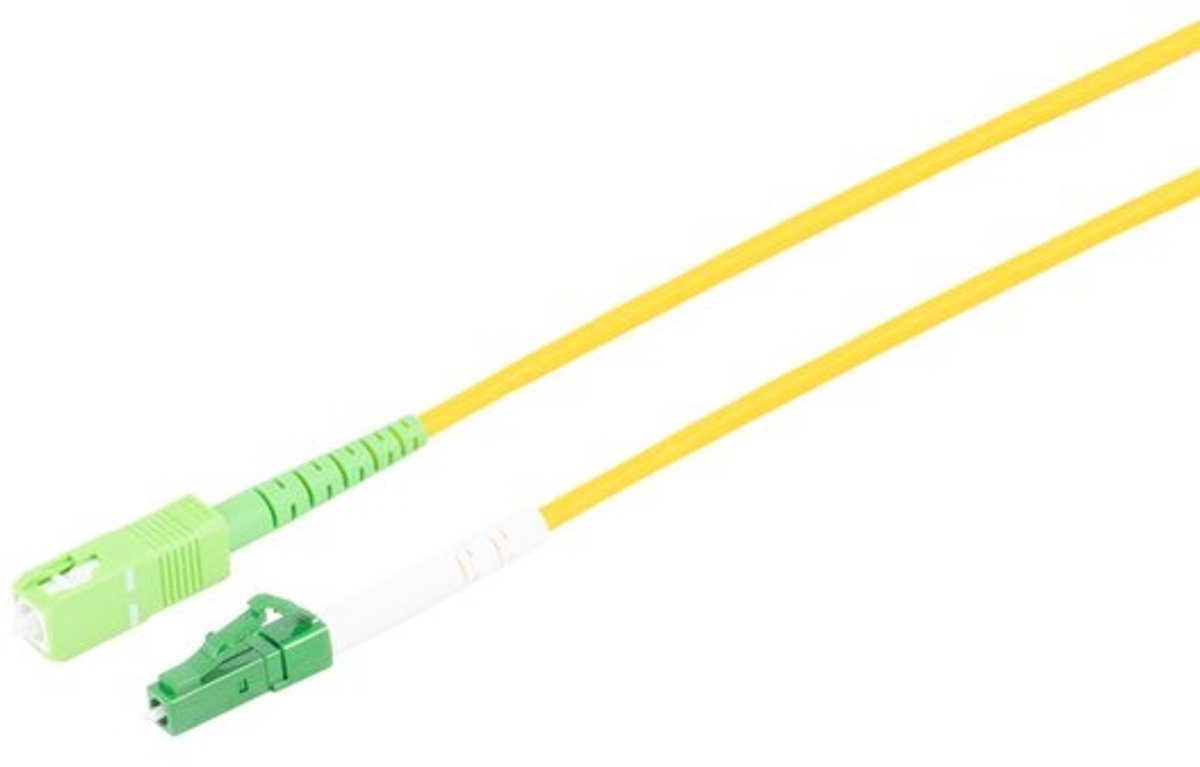 LWL SX Patchkabel LC/SC APC 9/125µ, OS2 gelb, 7,5m