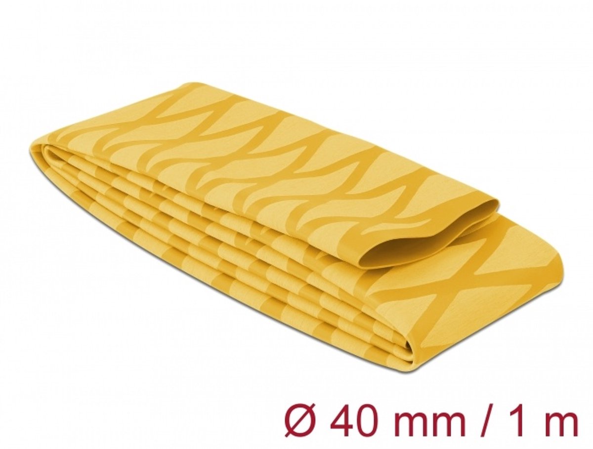 Warmte krimpbuis x-patroon niet-slip 1 m x 40 mm geel