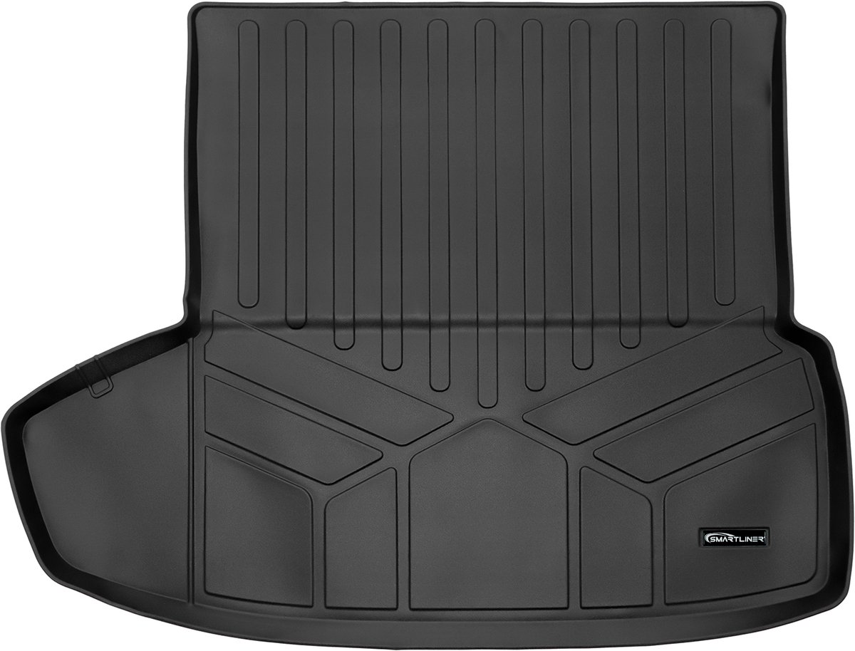 Smartliner 3D Kofferbakmat Tesla Model S 2021 en later, Cargo, Zwart, Op Maat Gemaakte Pasvorm, Duurzaam Polyethyleen, Verhoogde Randen, Gestructureerd Oppervlak, Alle Seizoenen