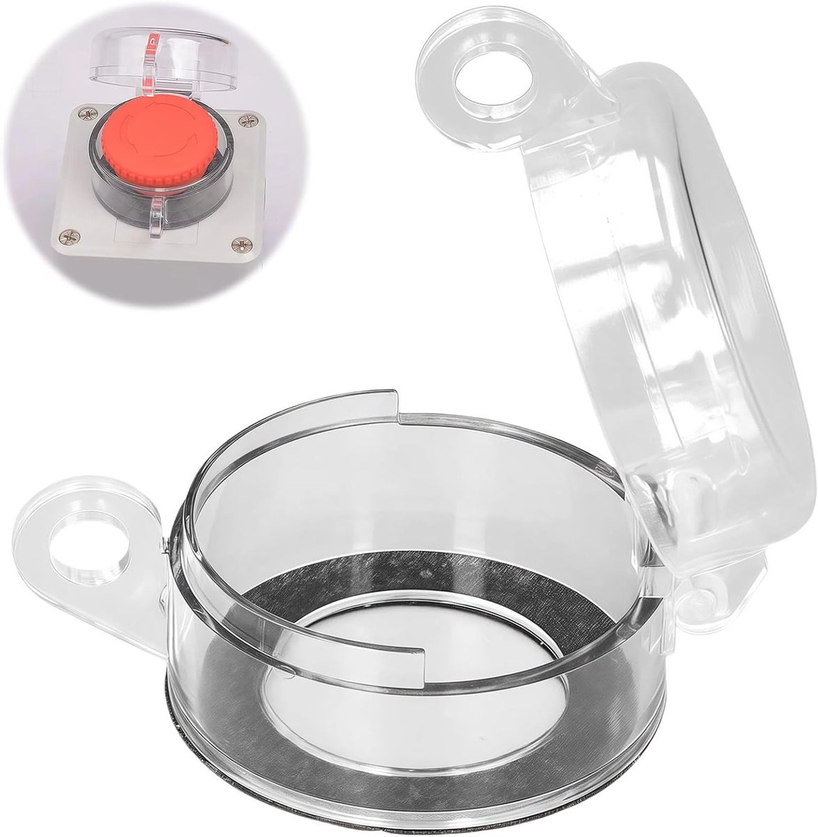 30mm Drukknop Schakelaar Bescherming voor Noodstop met Transparante Stofdichte Deksel BS-02, Veiligheid, Elektronica, Accessoires