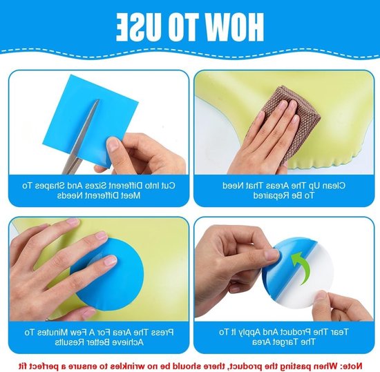 Reparatiepleisters Set - Vinyl PVC Patches - Zwembad Herstellen - Zelfklevend Snel - 20 Stuks van Merkloos — afbeelding 2