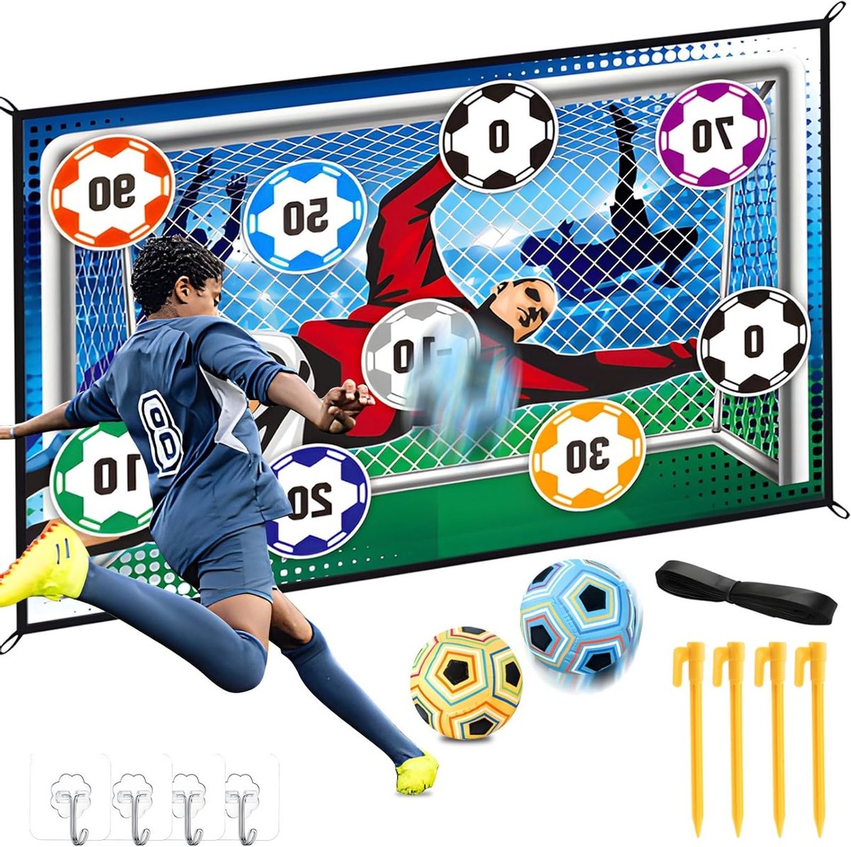 Speelset voor Kinderen met Zachte Flanellen Voetballen, Ideaal voor Binnen en Buiten, Voetbal Speelmat, Sportieve Verjaardagscadeaus voor Jongens en Meisjes