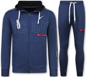 Trainingspakken Heren ICON - Joggingpak Heren - Huispak Heren Volwassenen - Tracksuit - 6157 - Blauw
