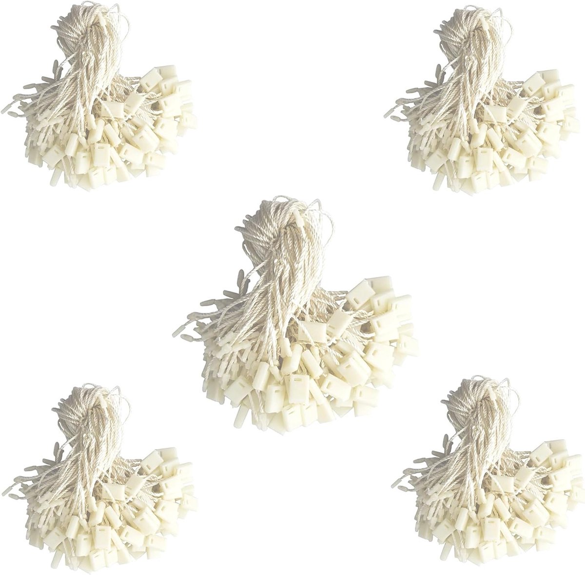 1000 stuks kledinglabels voor het ophangen van kleding, nylon koord met snap locks en veiligheidslussen, ideaal voor organisatie en etikettering