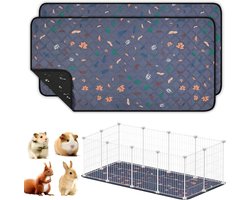Cavia Kooi Liner - Waterdichte Bodembedekking voor Cavia's, Herbruikbare Absorberende Mat, Antislip Deken voor Kleine Dieren zoals Hamsters en Konijnen