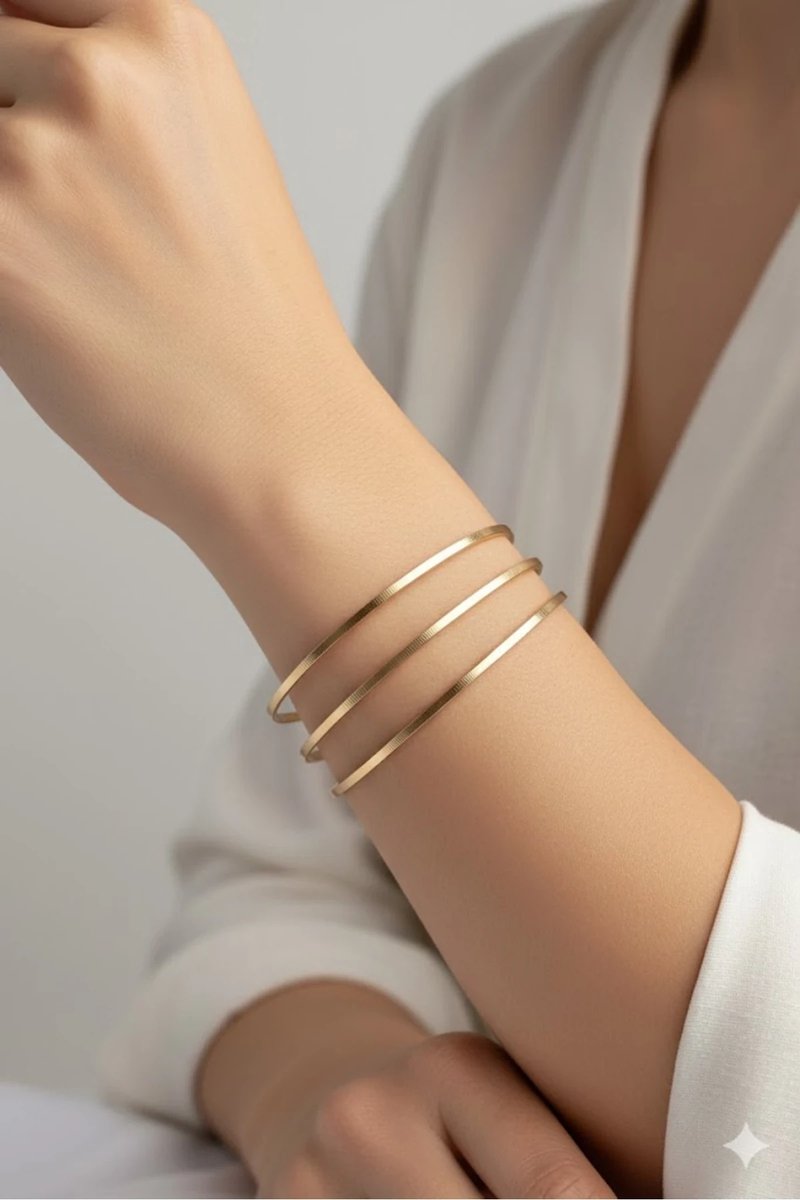 Dorvina Staal Dames Armband Goudkleurig Ajda Model 65 mm 316L Verkleurt Niet | Stijlvol en Duurzaam Sieraad, Aksesuar