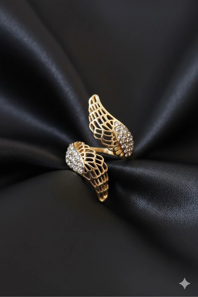 Dorvina Verstelbaar Kanat Ring Goudkleurig Metal Zirkonia Sieraad
