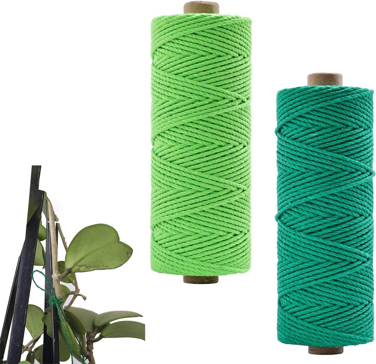 Natuurlijke Jute Touw 2 mm - 100 m Tuin Touw voor Planten, Decoratieve Klussen en Tuinieren - Duurzaam en Flexibel Gebruik