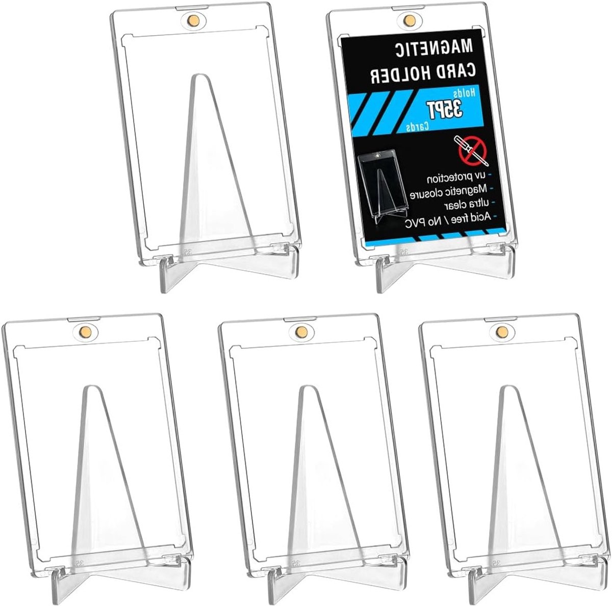 Sterke Magnetische Kaart Houder Set van 5 Stuks - Ideaal voor Organisatie, Bescherming en Reisgebruik
