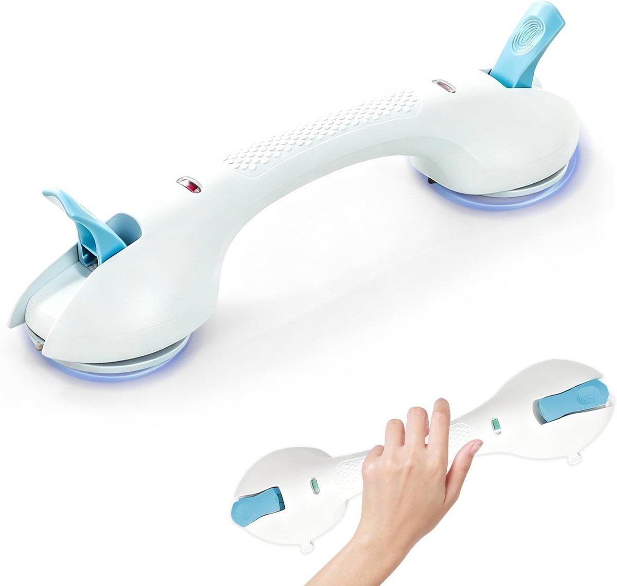 Verwijderbare Zuignap Handgrepen voor Senioren, Max 120 kg, Veiligheidsbeugels voor Badkamer en Douche, Antislip en Eenvoudige Installatie