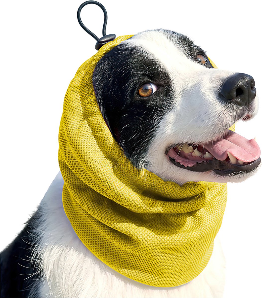 Topmelon Koelband hond - koelhalsband hond - Koelbandana hond -Koelhalsband - Verkoelende Hoofddoek voor honden - Zomer Koelband -Verstelbaar Geel M