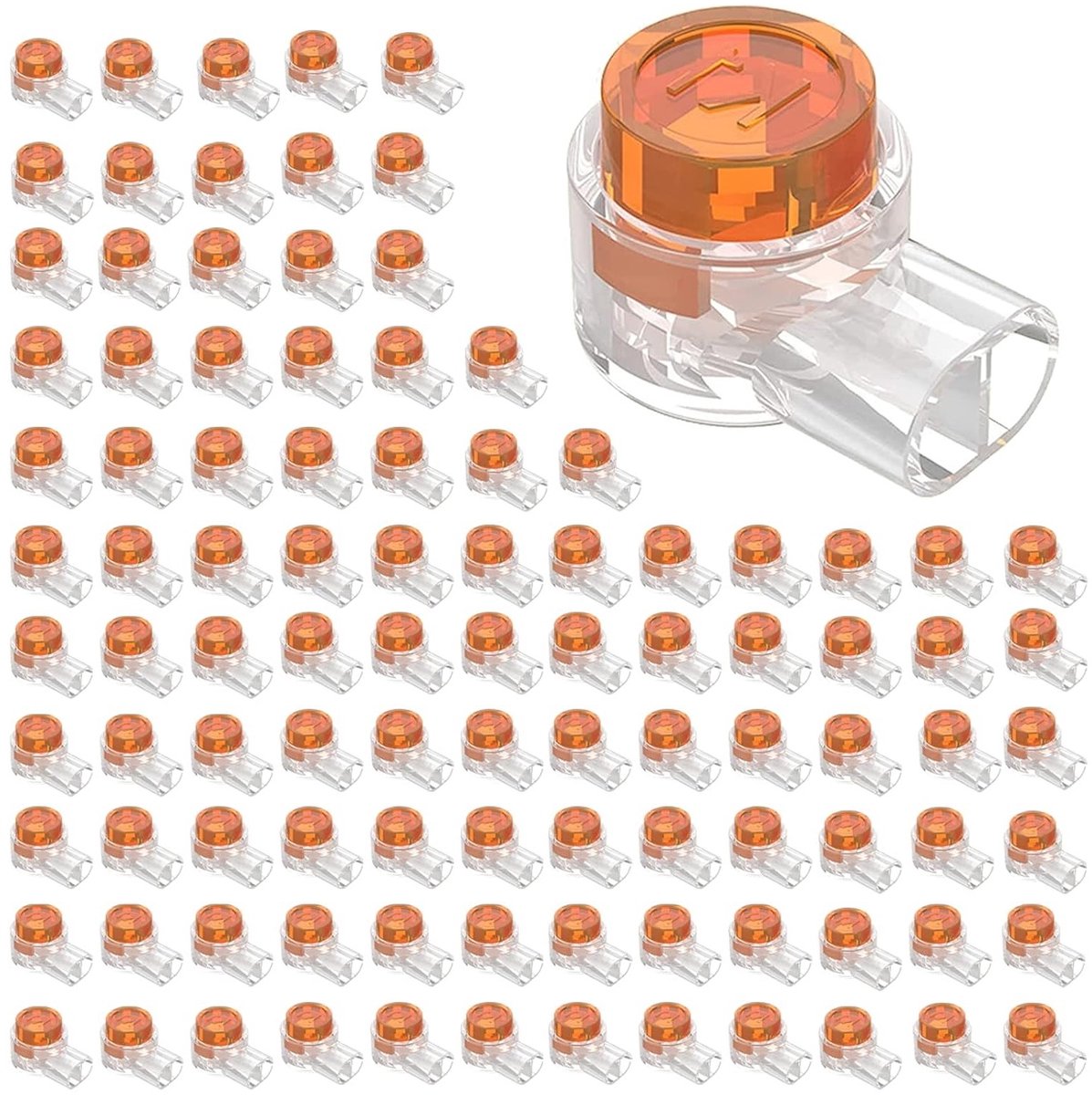 100 Stuks Telefoon Connectoren - K1 Klemmen voor Netwerk- en Telefoonkabels - Geschikt voor Crimping en Bevestigen van 2 Kernen