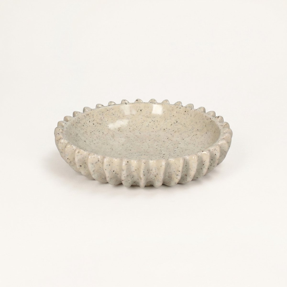 HD Collection Schaal Seff - Keramiek - Beige/Creme - 20 x 6 x 20 cm (BxHxD)