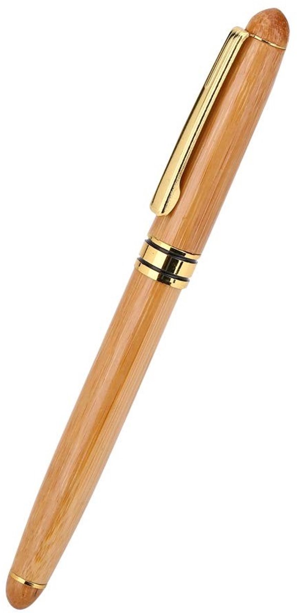 Dailygoods- Kalligrafie Vulpen Brede Penpunt - Beitelpunt / Cursief - Bamboe - Inkttank in Zuigerstijl - Voor Kalligrafen / Kunstenaars / Studenten - Schrijfpen