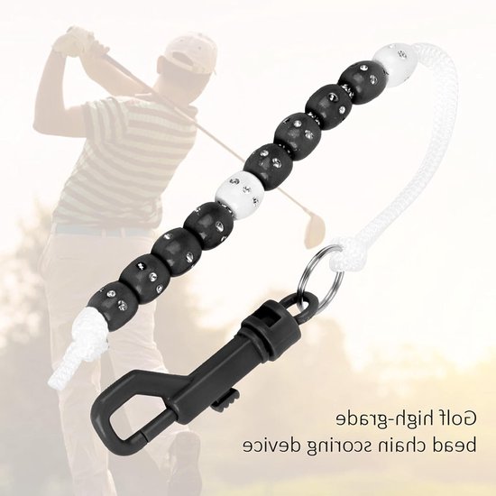Golf Score Teller met Golf Parels, Nylon Score Counter voor Scheidsrechters en Golfers, Inclusief Kunststeen, Zwart en Roze Accessoires van GOLF — afbeelding 4