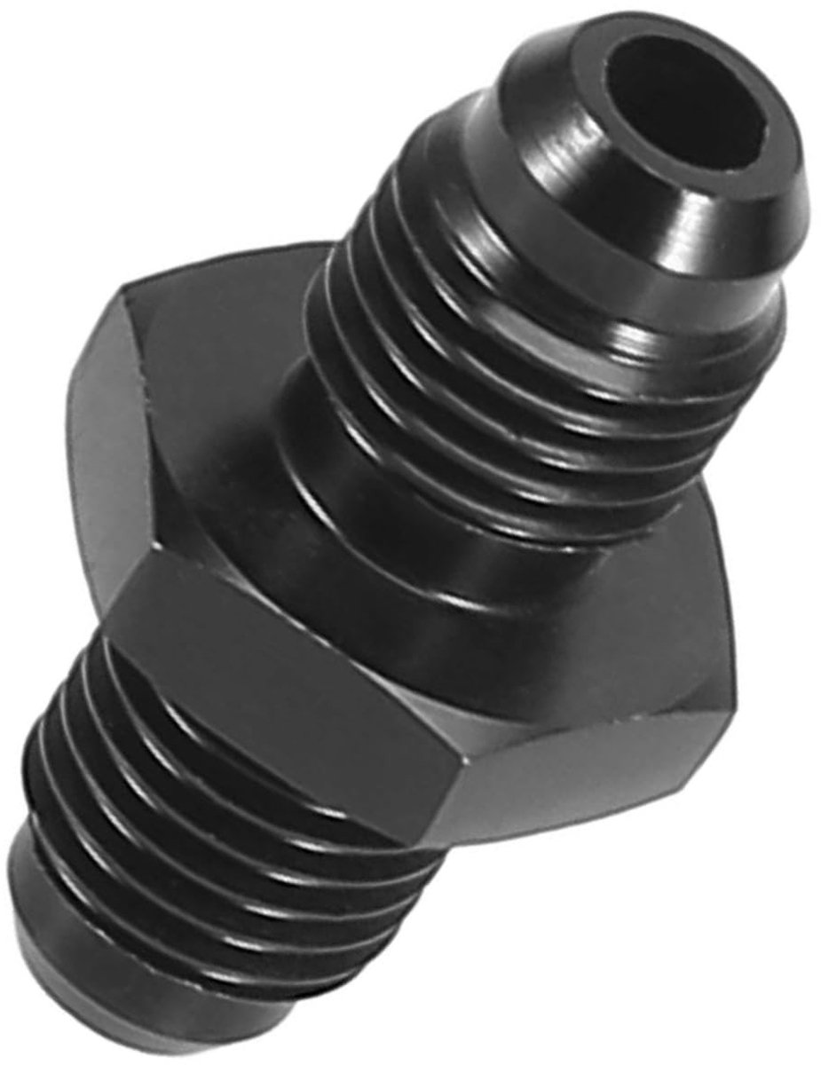 Dailygoods- Flare Reducer Aluminium - 4AN Mannelijke Koppeling - Universele Adapter - Zwart - 33x17mm - Gepolijst Oppervlak - Slangfitting