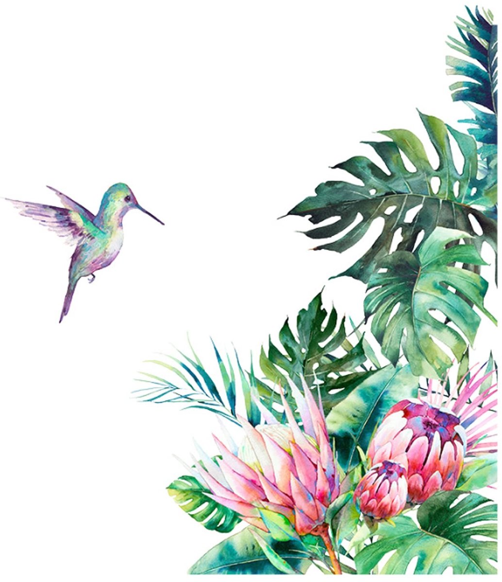 Dailygoods- Muursticker Groen Natuur - Muurstickers Babykamer - Wanddecoratie Woonkamer - Muurstickers Jungle - Muurstickers Slaapkamer - 68 x 60 cm