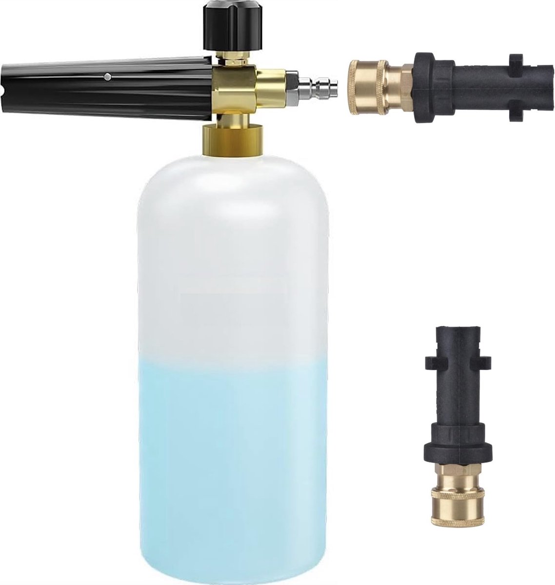 Dailygoods- Foam Gun - Schuimpistool 1L - Verstelbare Dikte - Compatibel met Karcher K2/K3/K4/K5/K6/K7 - Hogedrukreiniger - 100BAR-220BAR Druk - Schuimkanon