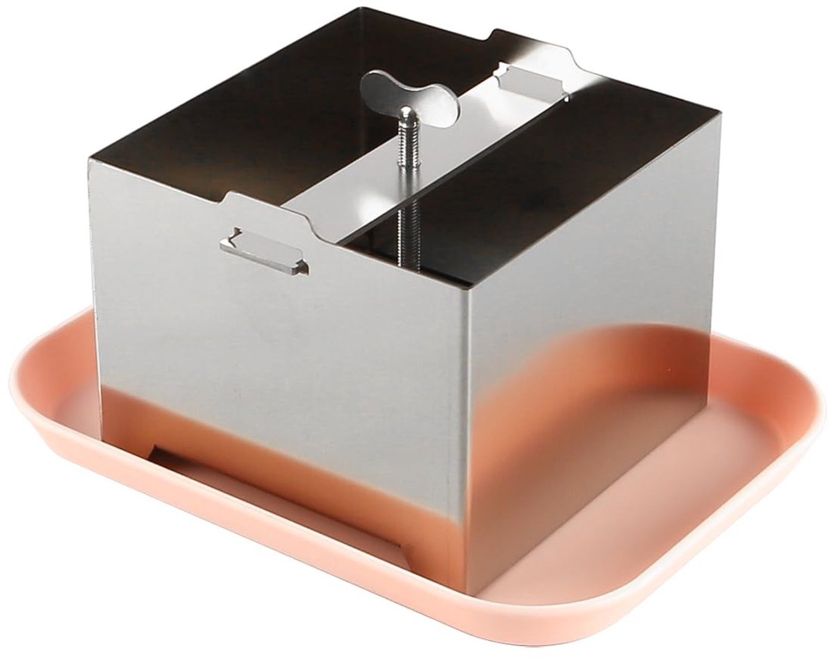Dailygoods- Tofu Maker - Roestvrij Staal - Tofu Persvorm - Mal voor Sojaboon - DIY Tofu Maken - 12 x 12 x 9 cm - Stevig en Praktisch
