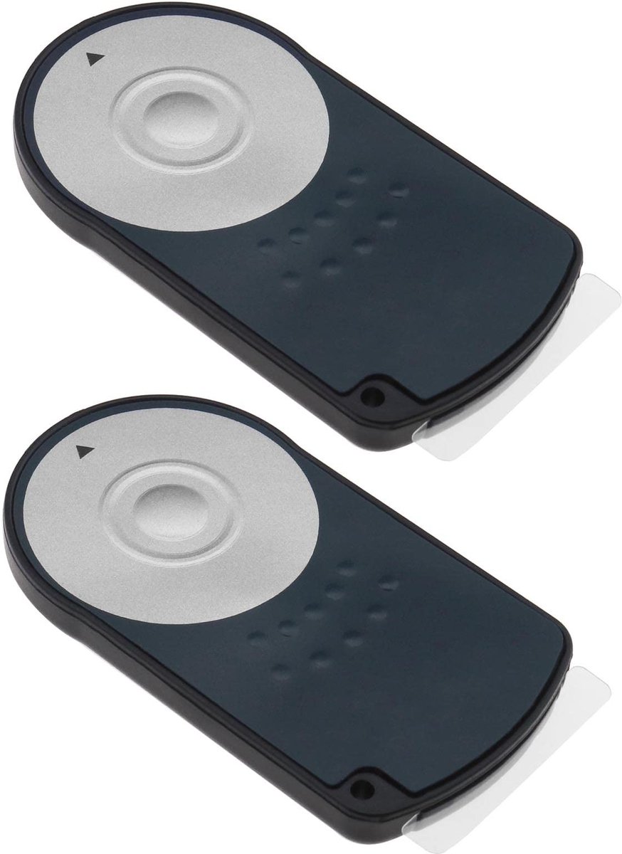 Dailygoods - Draadloze Afstandsbediening - Infrarood Camera Trigger - Zwart - Compatibel met Canon Camera's - 2 Stuks - 5 Meter Bereik
