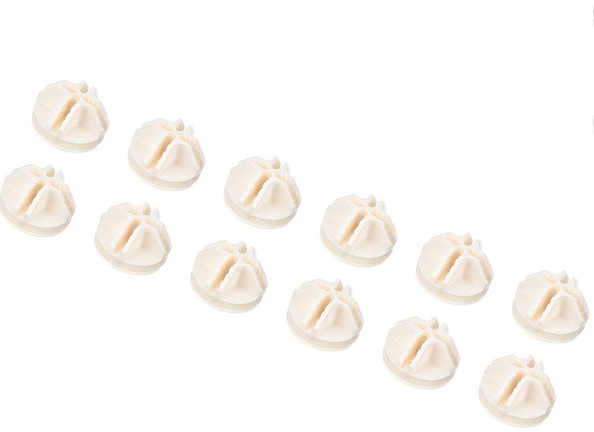 Dailygoods- Draadkubus Connectoren 12-delig - Kunststof - Wit - ABS - In elkaar grijpende 