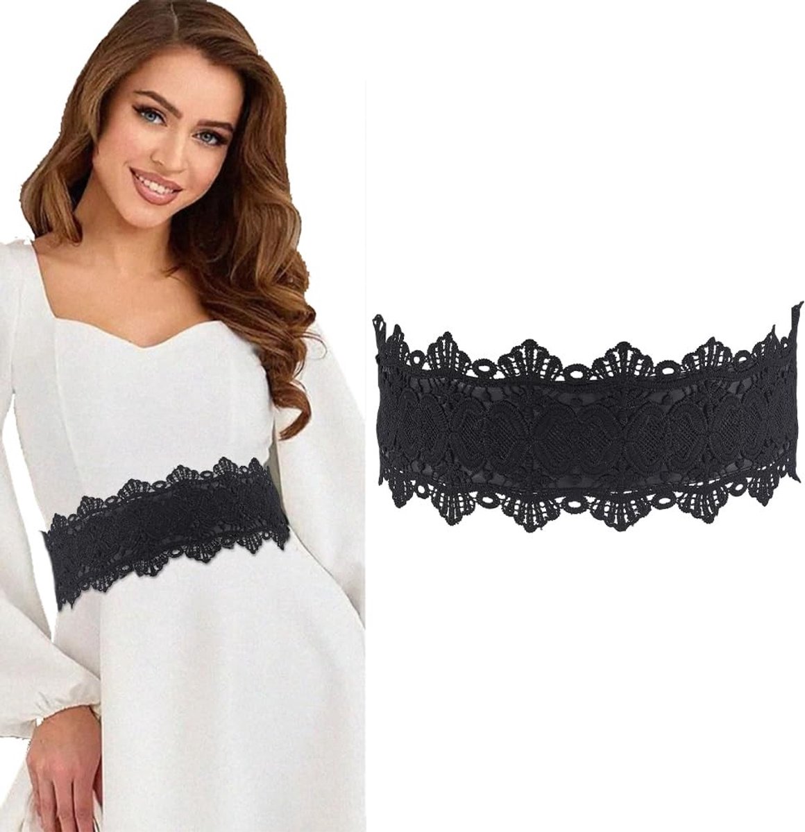 SMOAKEZ- Corset Dames - Brede Taille Riem - Elastische Waspie - Tailleband Verlenging - Plus-Size Vriendelijk - Zandloperfiguur Beeldhouwen