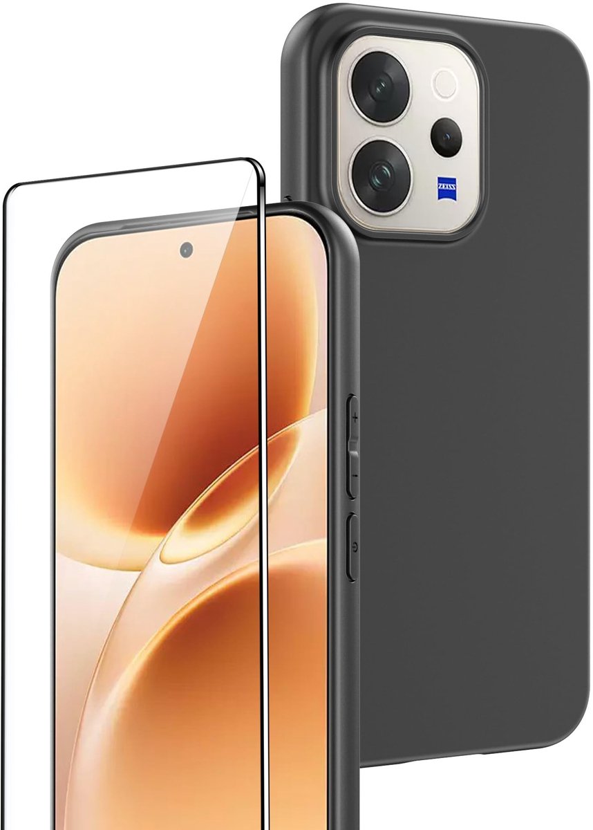 SMOAKEZ- Telefoonhoes Volledige Lichaamsbescherming - Zachte Siliconen - 9H Pantserglas - Nauwkeurige Snijopeningen - Ultra-heldere Displaybescherming - Schokbestendig - Mobiele Telefoon Case