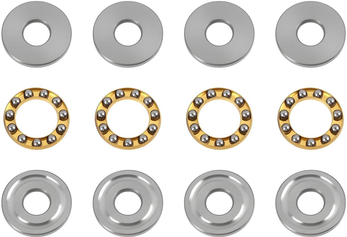 Dailygoods - Set van 4 Axiale Kogellagers voor Machinebouw