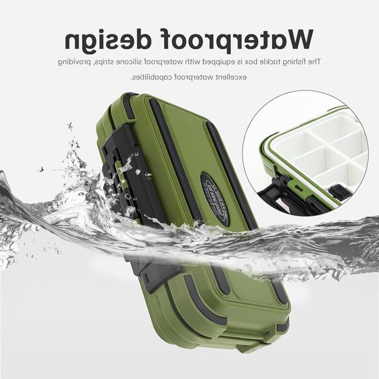 Waterdichte Visgerei Opbergdoos met 24 Compartimenten, Dubbel Laags voor Loodjes en Haken, Ideaal voor Vissen en Accessoires — afbeelding 5