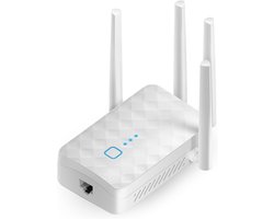 Krachtige WiFi versterker tot 1200 Mbit/s, dual-band 5 GHz en 2.4 GHz, ideaal voor thuisnetwerk en gaming, verbeterde draadloze dekking en signaalsterkte