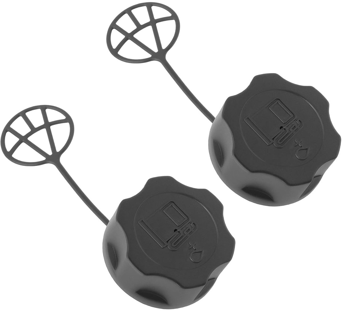 BRENZOOS- Benzinetankdop 2 Stuks - Compatibel met Fuxtec/Güde/Rotfuchs - Kunststof - 47x19,5 mm - Schroefdraad 33,5 mm - Slijtvast - Brandstoftankdop