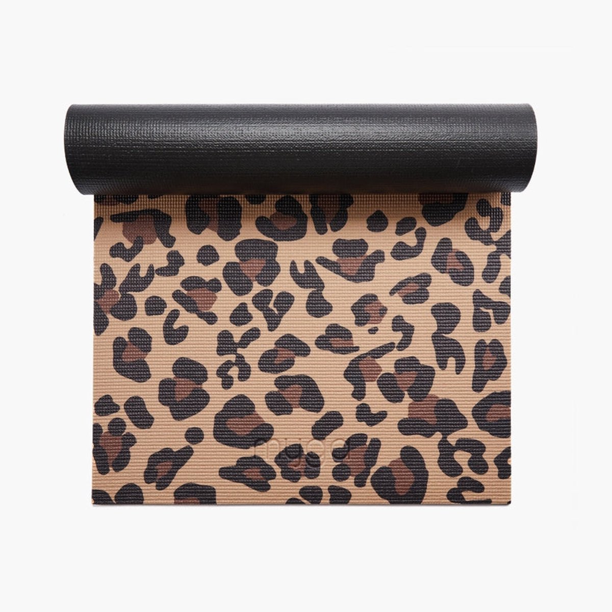Yogamat leopard print extra dik 6 mm - Myga - beige / bruin