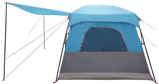 vidaXL - Familietent - 10-persoons - Blauw - Polyester - en - Staal van Vidaxl — afbeelding 5