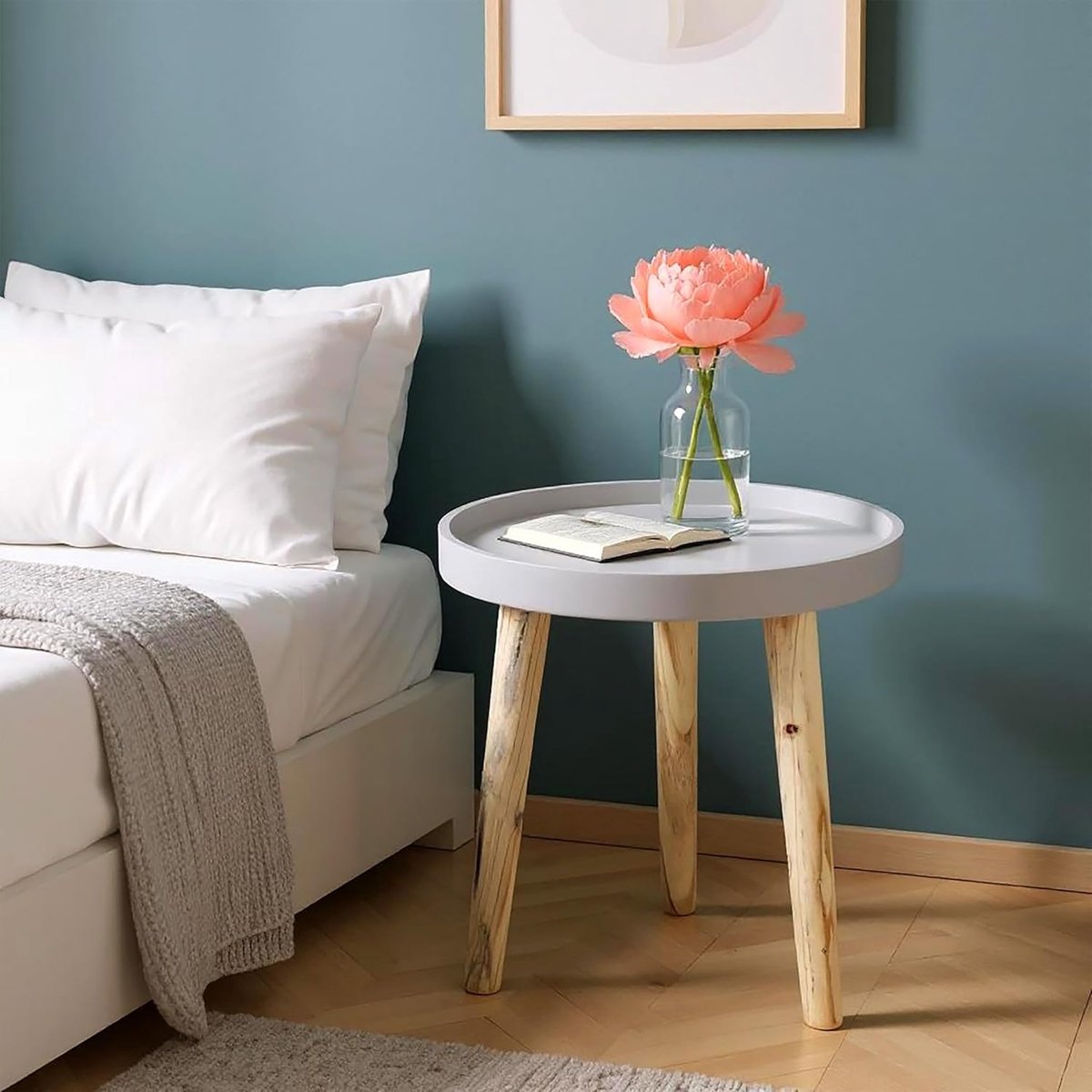 Luxe Bijzettafel – Wit – 36 cm – Industrohome