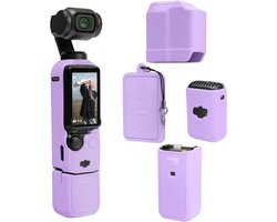 Geschikt voor DJI Osmo Pocket 3 / Xtra Muse camera, zachte siliconen hoes met scherm- en microfoonbescherming, lichtgewicht, krasbestendig, slanke pasvorm, accessoire voor Pocket 3 - Paars