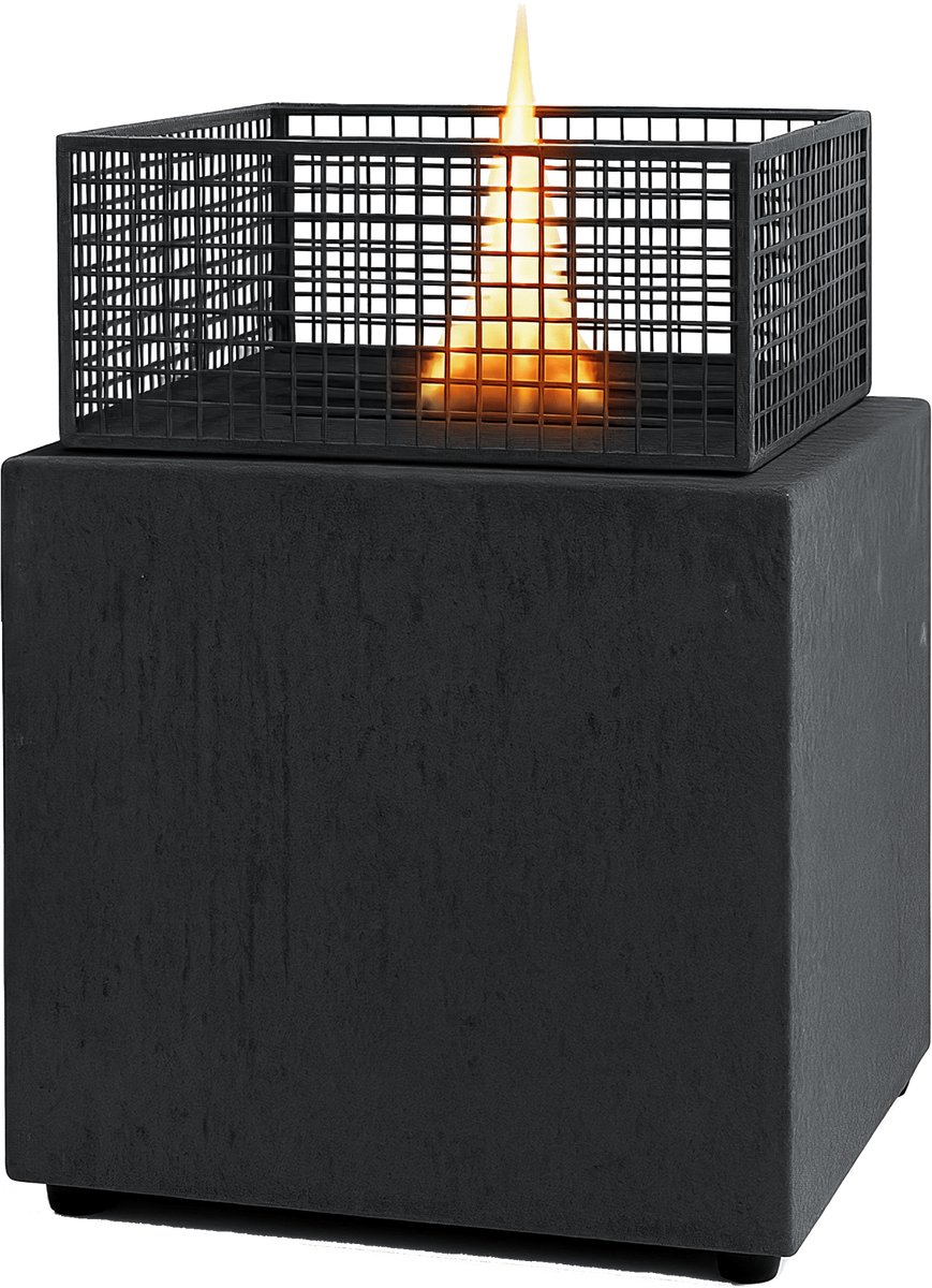 Tenderflame Agni 40 Tafelhaard – Zwart – Sfeerhaard Binnen – Tenderfuel – Bio-Ethanol Alternatief – Rookvrij, veilig, schoon en geurarm
