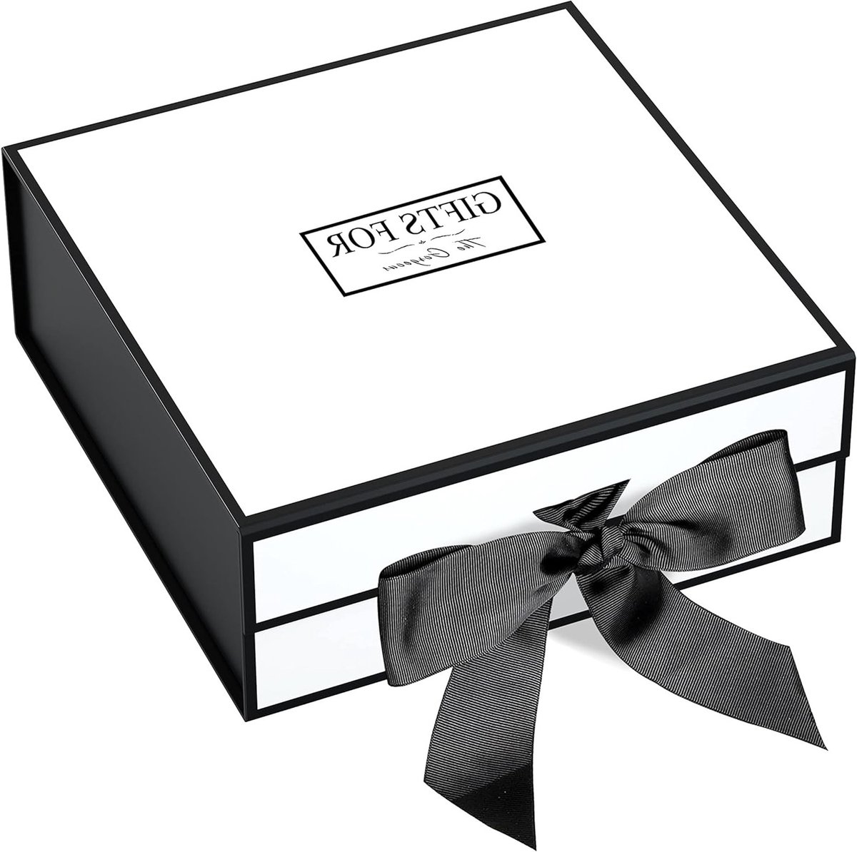 Grote Geschenkdoos 45x37x18cm met Magnetisch Deksel en Strik voor Trouwen, Verjaardagen en Jubilea - Witte Cadeauverpakking met Wenskaarten