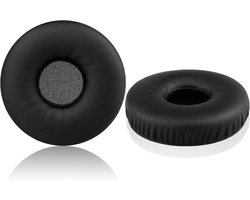 Vervangende Oorkussens van Geheugenfoam en Echte Leer voor Draadloze On-Ear Hoofdtelefoons met Extra Bass (Zwart)