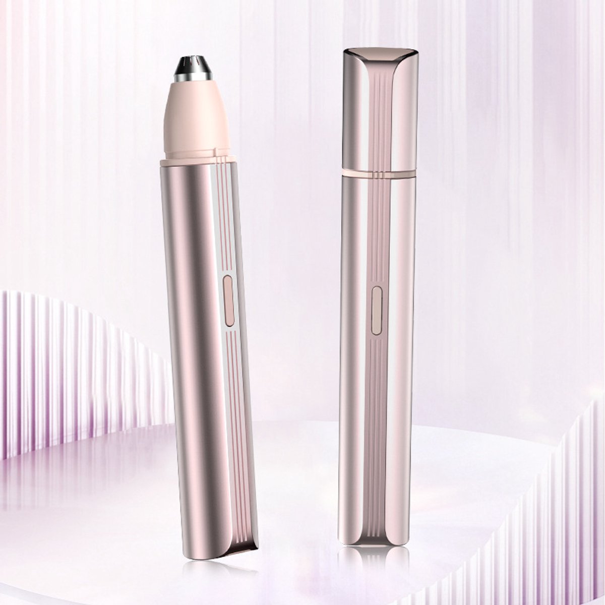 Oplaadbare Elektrische Neushaartrimmer met Type-C Opladen, Veilige & Stille Neus- en Oorhaartrimmer, Roségoud