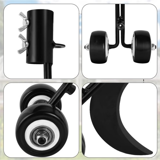 Onkruidhaak - spleet-wiedgereedschap op wielen - trottoirscheur-wiedgereedschap - spleet-wiedgereedschap, wiedgereedschap op wielen - verticuteermachine grasmaaier - voor het reinigen van platen, blokken, bestrating, patio's - Direct paard van Merkloos	 — afbeelding 3