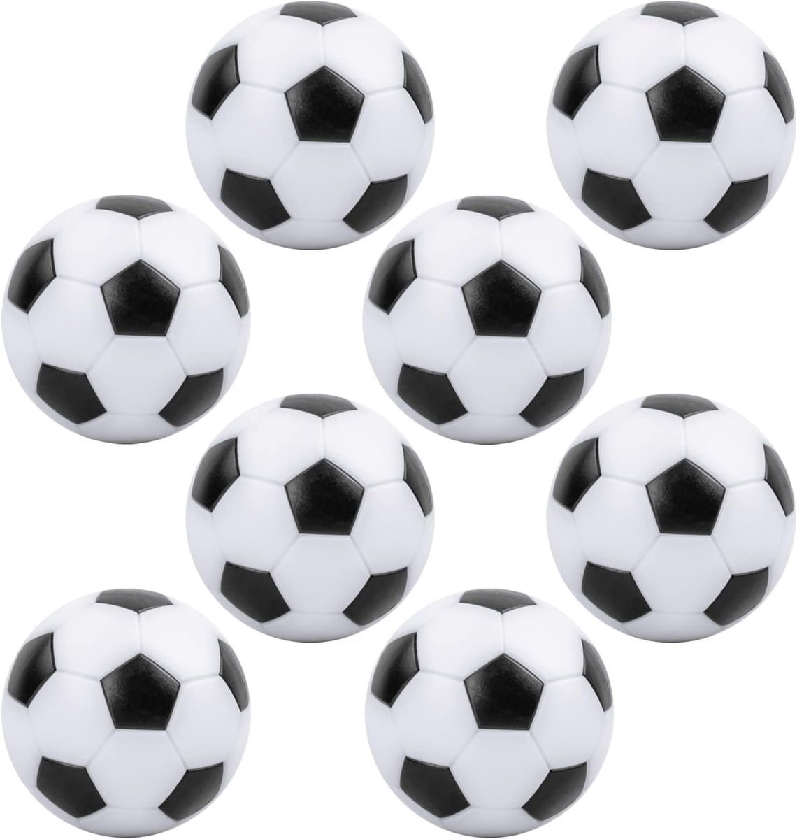 Set van 8 hoogwaardige en stille tafelvoetbalballen van 32 mm, ideaal voor tafelvoetbalplezier en competitie