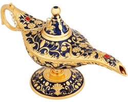 Vintage Aladdin Lamp - Magische Genie Wenslamp voor Collectie, Decoratie en Arabische Kostuums