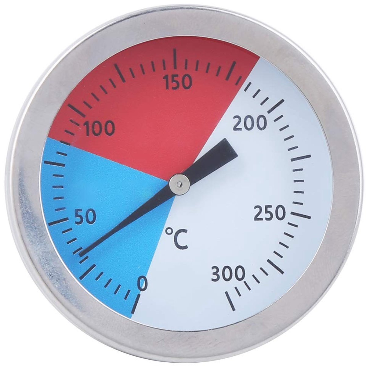 Dailygoody - Houtskoolgrill - Rookoven thermometer - Roestvrijstalen grillthermometer - 52mm/2in - Temperatuurmeter tot 300 ℃ - Geschikt voor grill