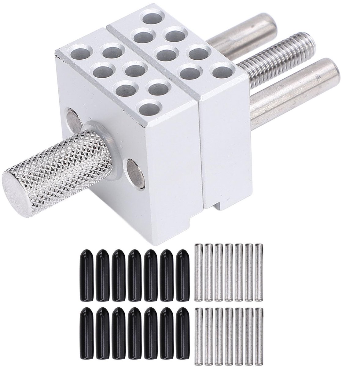 MTTproducts - Mini Vise Clamp - Hoge Precisie - Verstelbare 30mm Klem - Zilver - Handig voor Sieraden Maken - Gereedschap voor Hobbyisten - Compacte Vorm