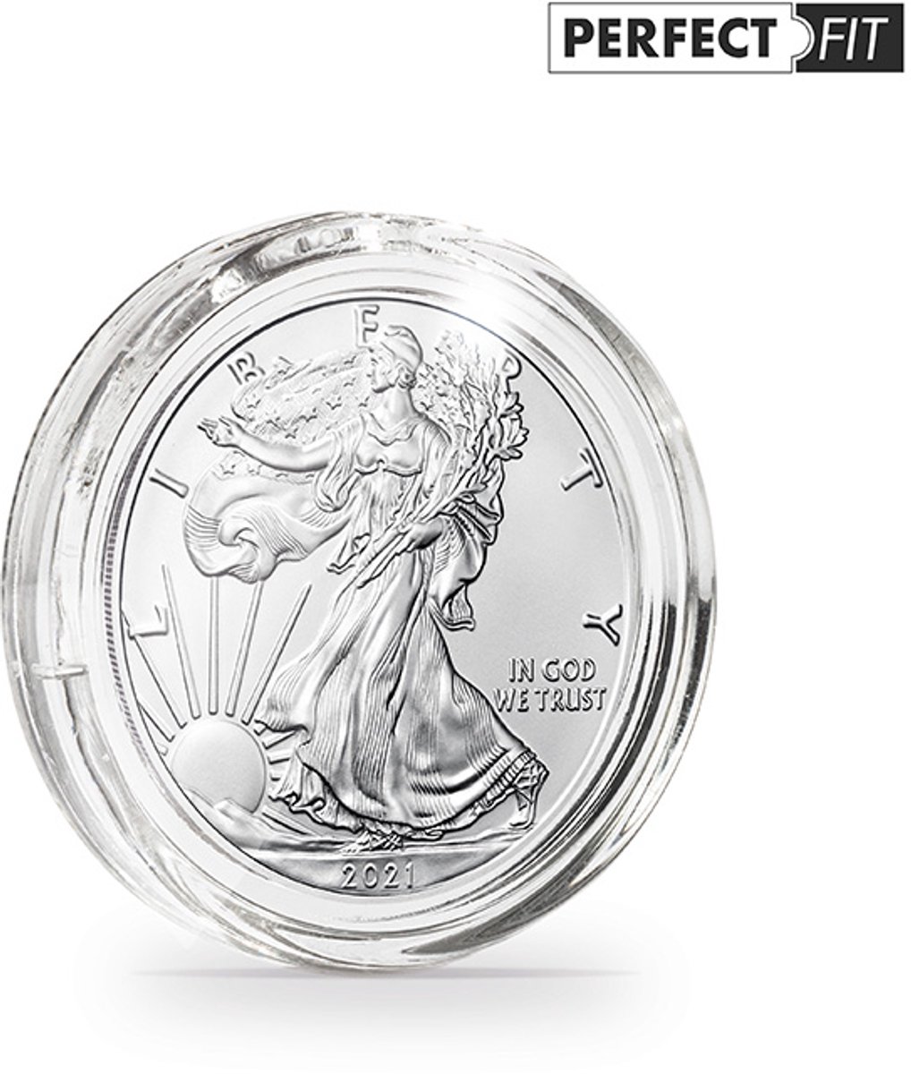 ULTRA - Muntcapsule - Muntcapsules, perfect passend voor 1 ounce zilveren munten van 40,6 mm (bijv. American Eagle), verpakking van 100 stuks