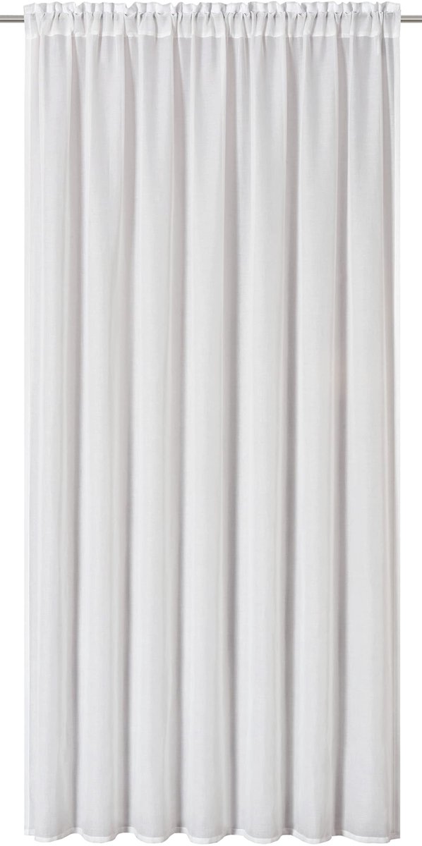 Dailygoody - Gordijn Spume 00 - Semi-transparant - Wit - 300x200cm - Voorkomt inkijk - Geschikt voor woonkamer slaapkamer keuken hal kinderkamer
