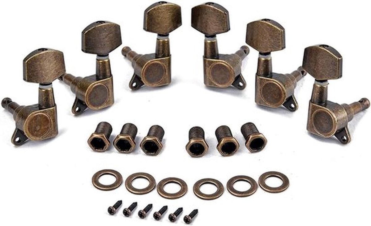 Stemmechanieken voor Akoestische of Elektrische Gitaar - Bronzen Tuning Pegs 3R3L
