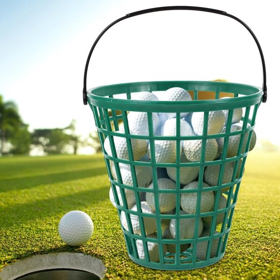 Golfbal mand met handvat - Ruime container voor 75 golfballen, ideaal voor golfaccessoires en training — afbeelding 4