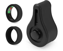 Opladerhoes & Ringbeschermer - Siliconen - Zwarte - Oura Ring Gen 3 - Ring Cover Beschermer - Houder Case - Geschikt voor Maat M 11/12/13 - Ring Case-Oplader.
