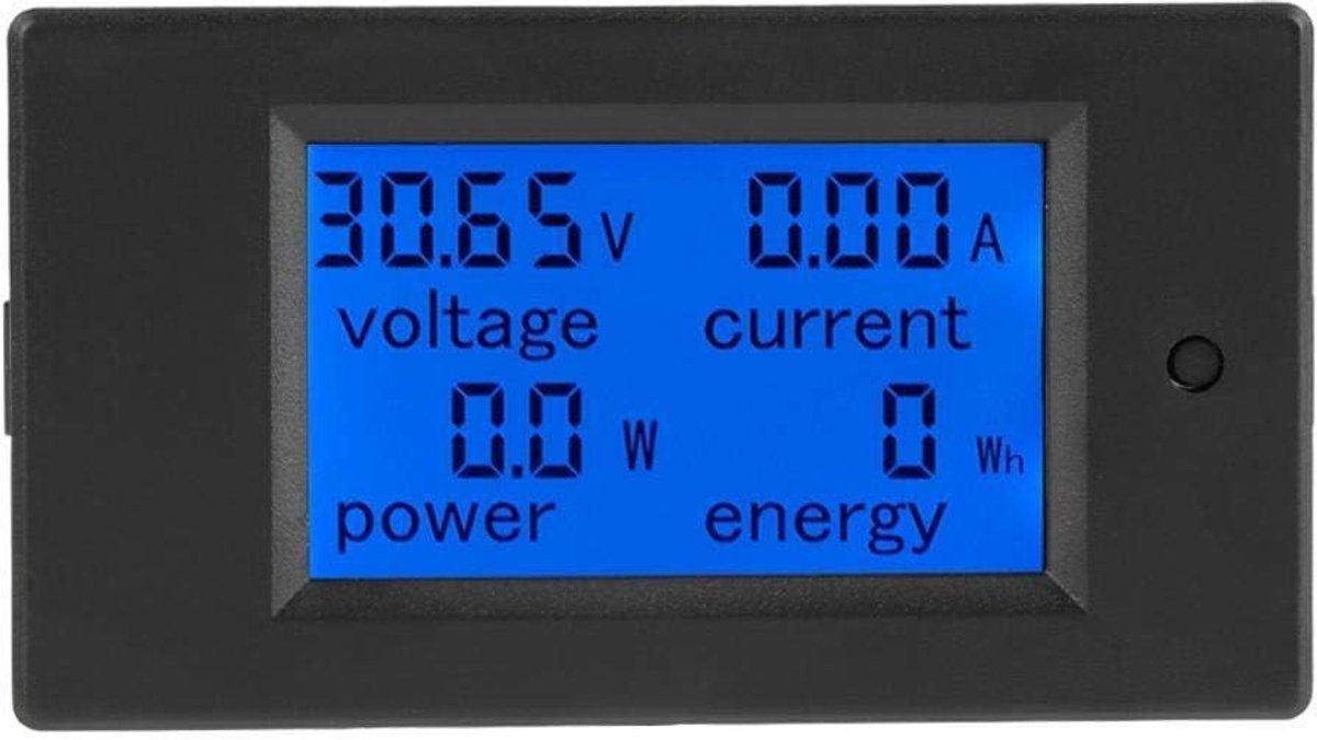 Dailygoody - Voltage Current Meter - Digitale Multimeter - Compact - LCD Voltmeter - 6.5-100V DC - Voor Elektrische Toepassingen - Zwart